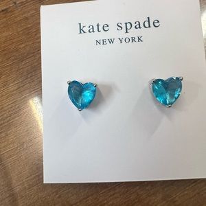 New Kate Spade My Love Cubic Zirconia Heart Stud Earrings